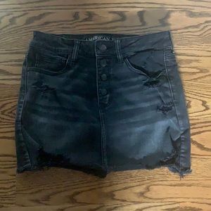 American Eagle Black Denim Skirt